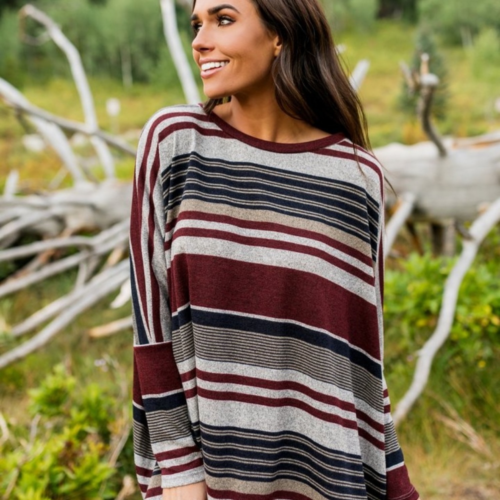 Get In Line Striped Top - Picture 3 of 4